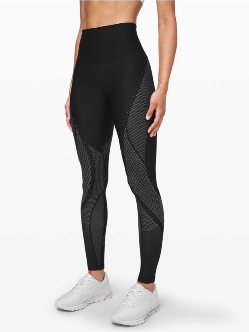 Lululemon Mapped Out High-Rise Tight Black / Glacier Grey Size 2